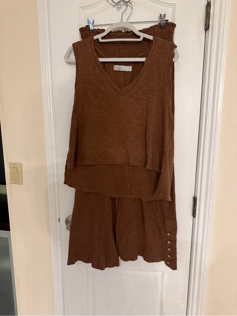 Free People Women's Brown Layered V-Neck Set